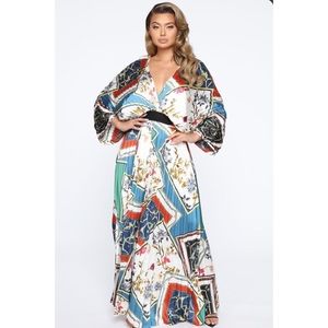 Satin Pleated Maxi Dress